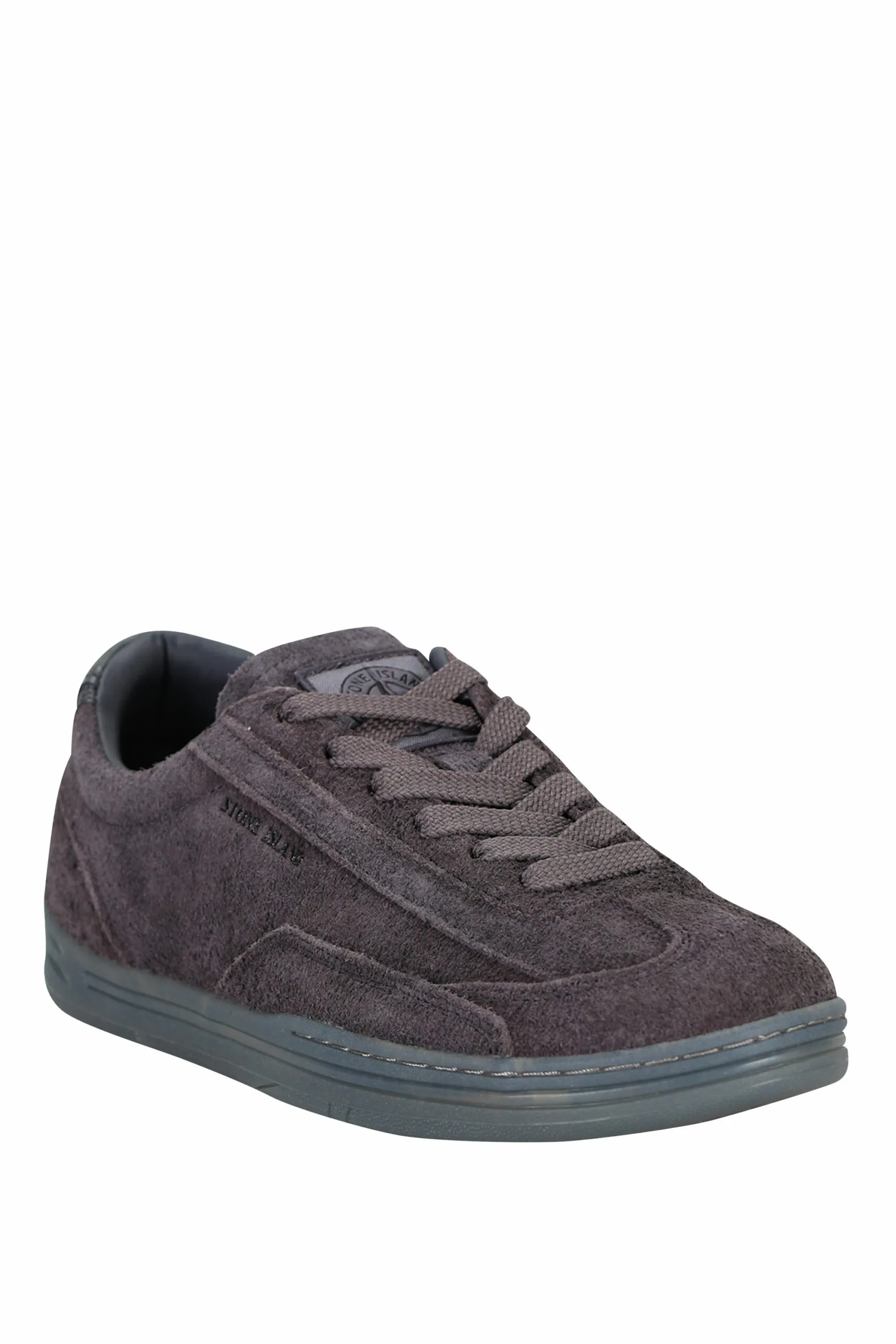 Zapatillas azul grisáceo con minilogo y suela gris