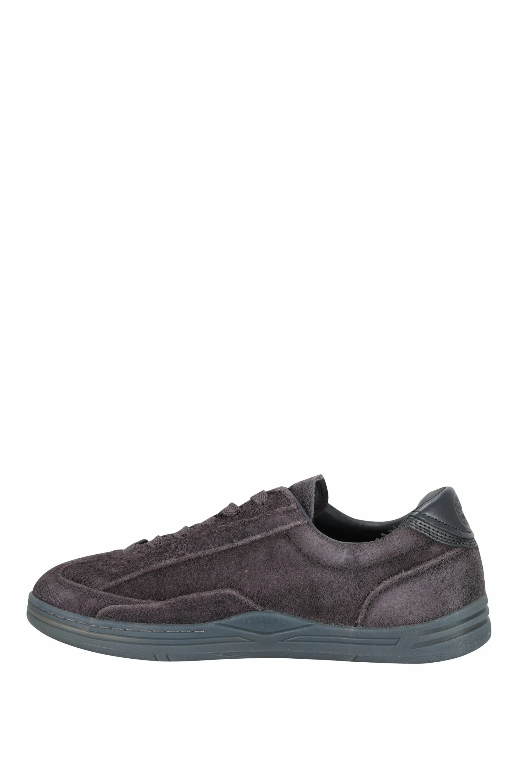 Zapatillas azul grisáceo con minilogo y suela gris