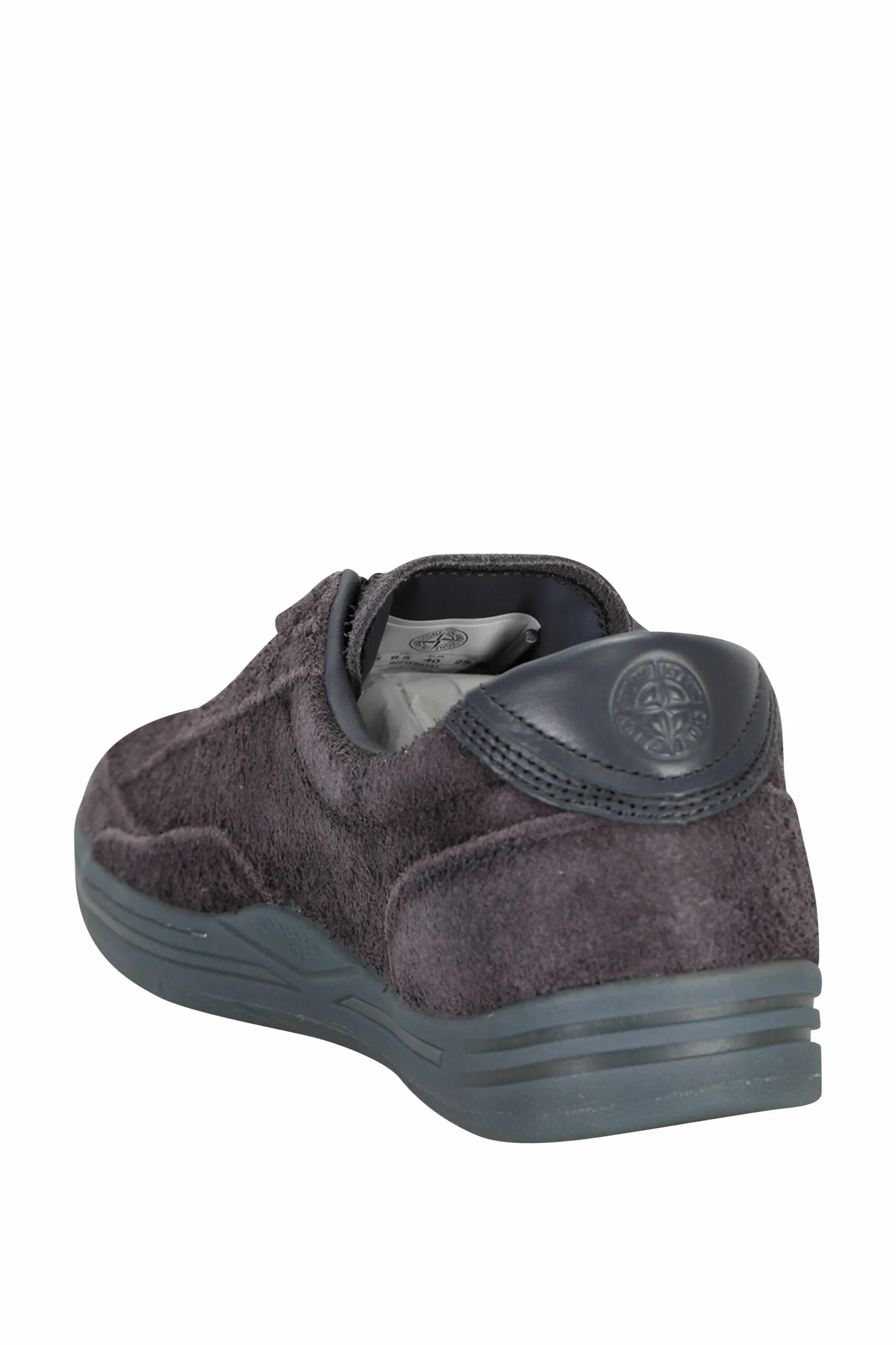 Zapatillas azul grisáceo con minilogo y suela gris