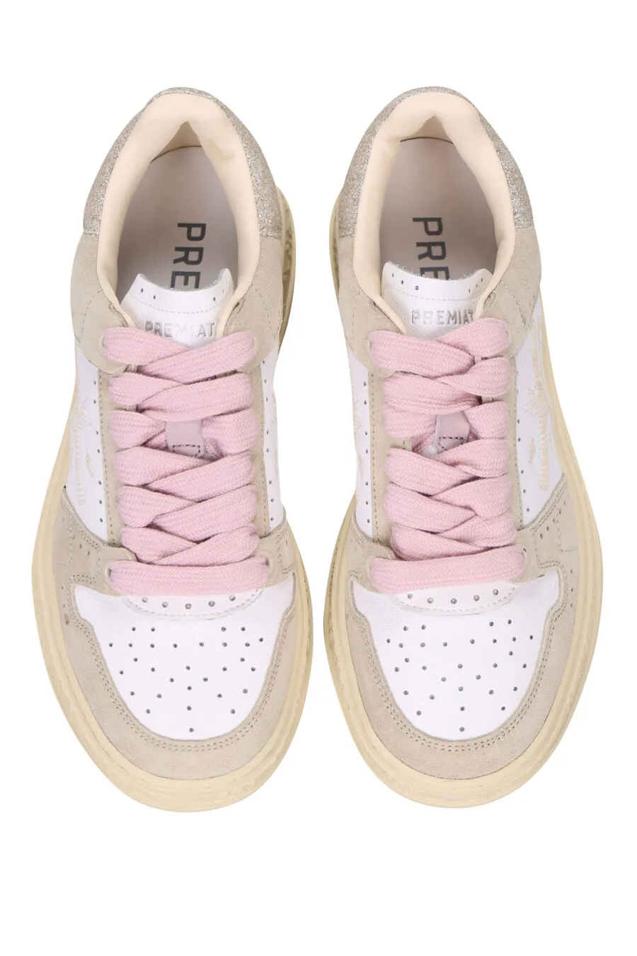 Zapatillas blancas con beige 