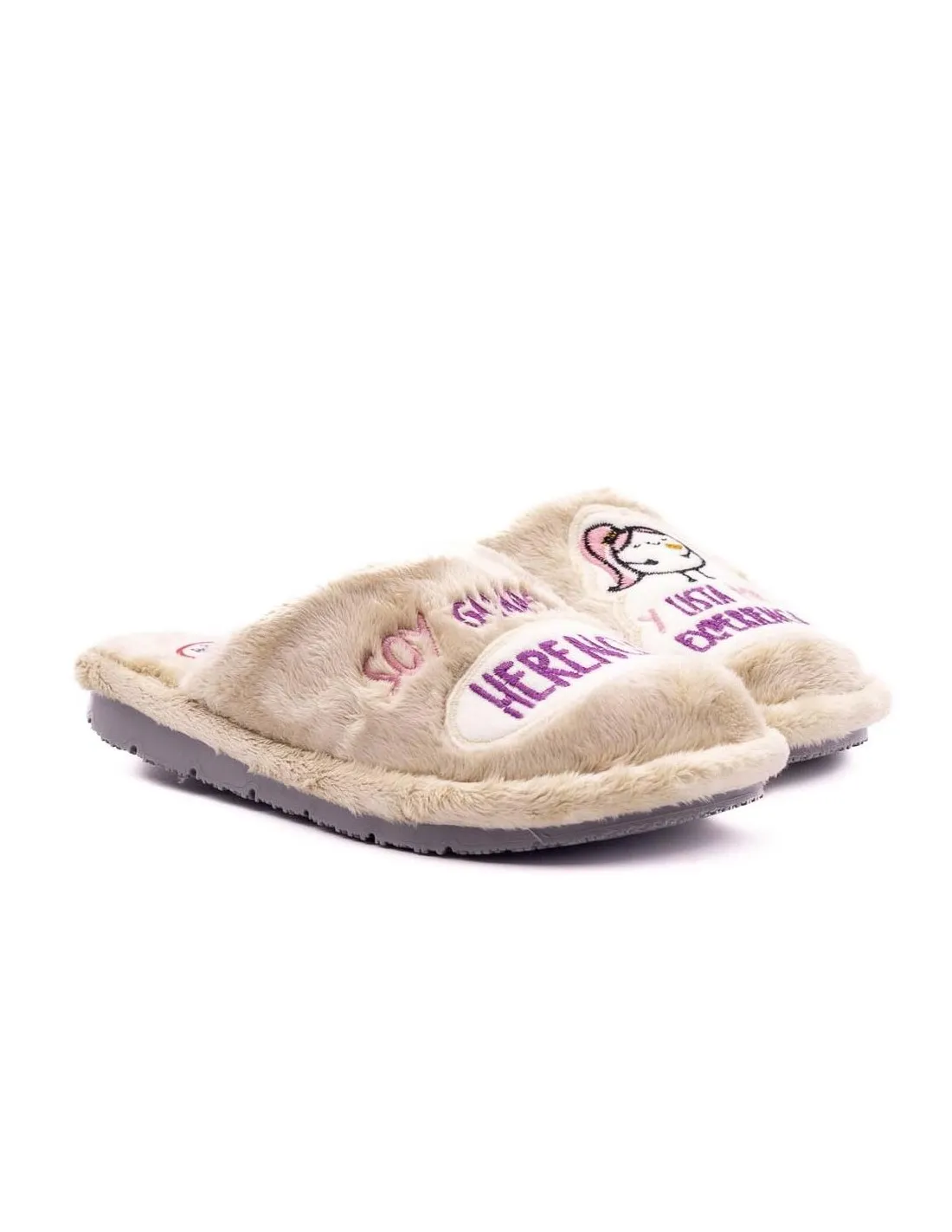 ZAPATILLAS DE CASA MUJER LARO JONAS54 BEIGE