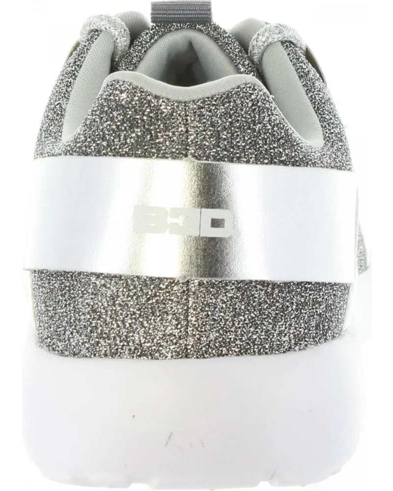 Zapatillas deporte de Mujer BASS3D 41436 GLITTER PLATA
