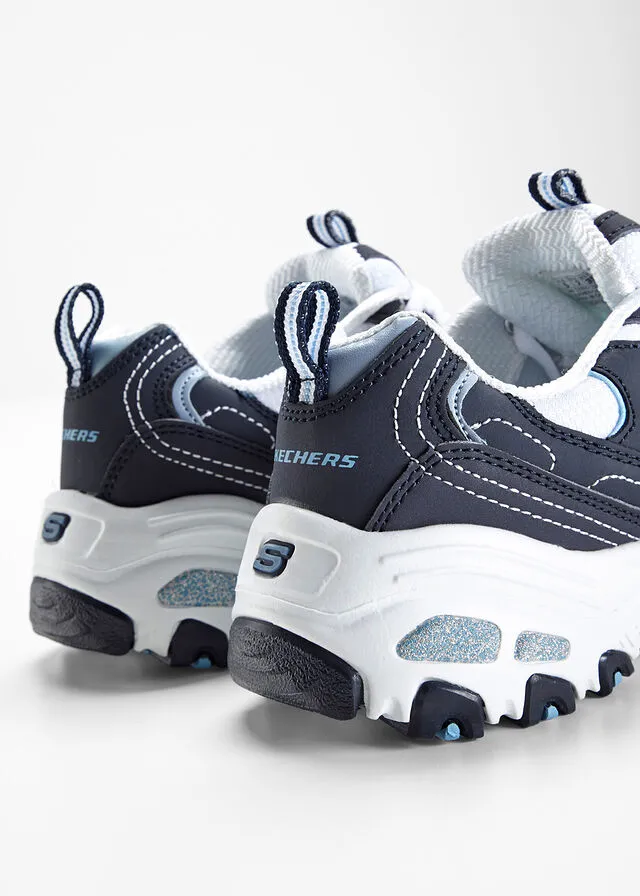 ZAPATILLAS DEPORTIVAS DE SKECHERS DE PIEL AZUL OSCUROBLANCO