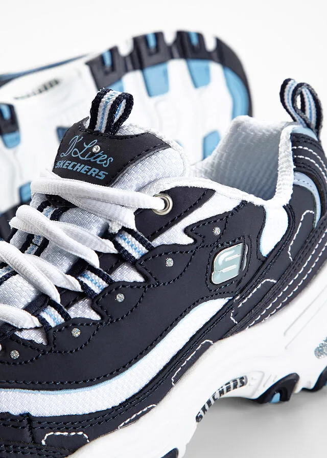 ZAPATILLAS DEPORTIVAS DE SKECHERS DE PIEL AZUL OSCUROBLANCO