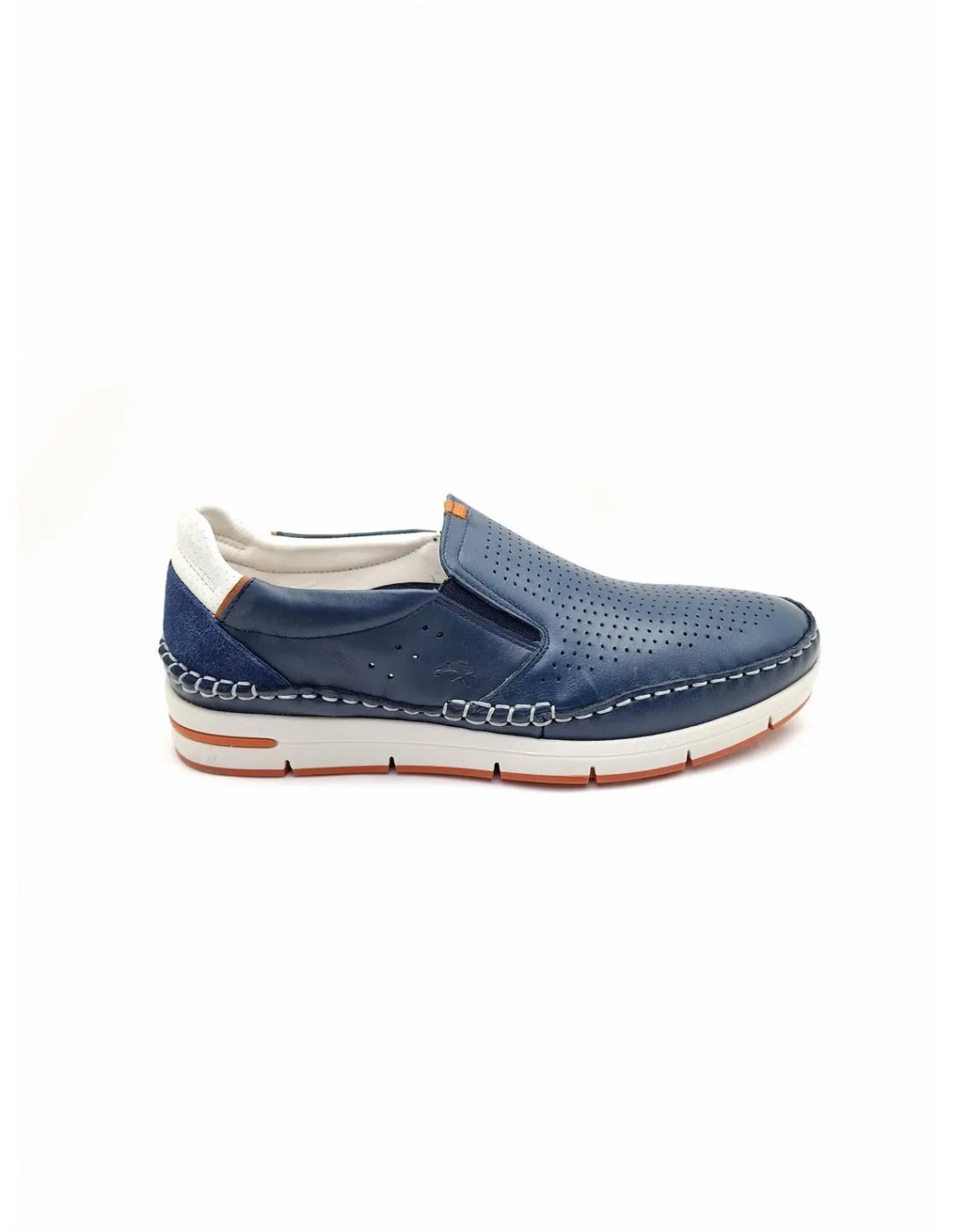 Zapato de hombre Fluchos en cuero/azul F1445