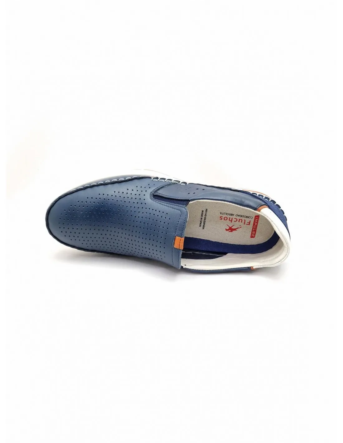 Zapato de hombre Fluchos en cuero/azul F1445