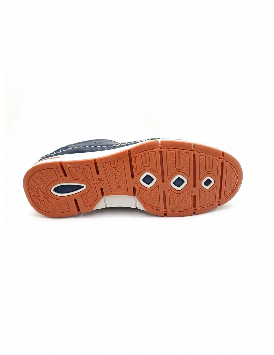Zapato de hombre Fluchos en cuero/azul F1445