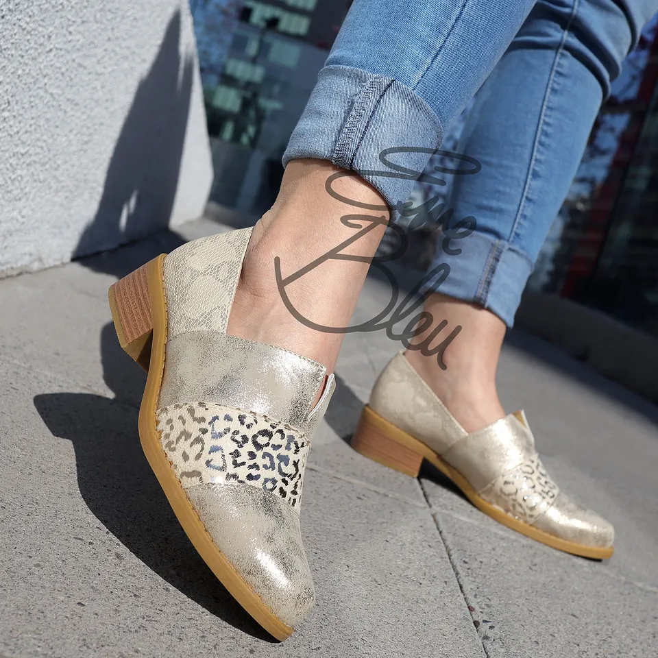 Zapato Moda Campero Dorado 05