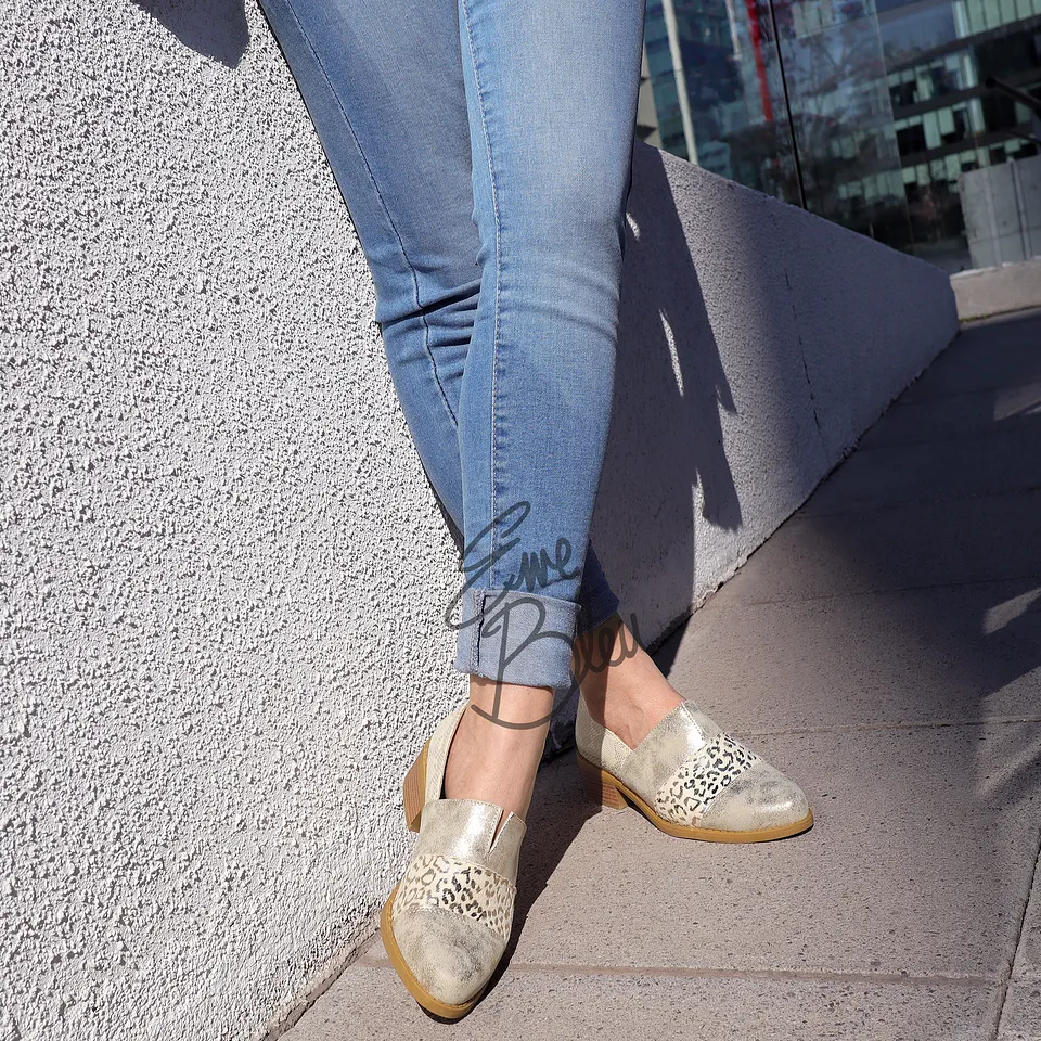 Zapato Moda Campero Dorado 05