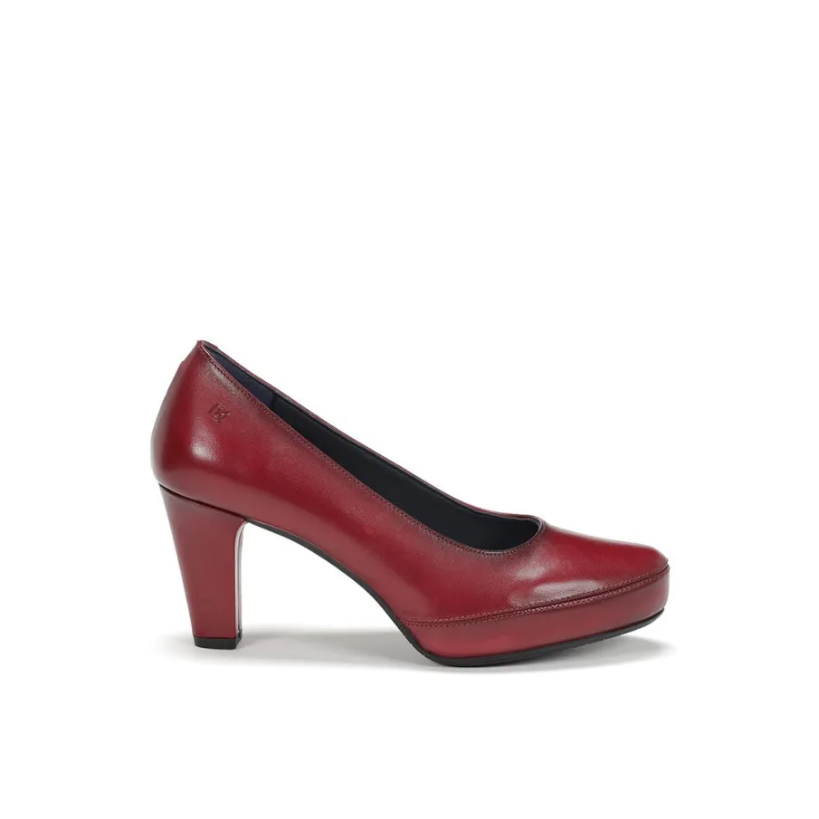  ZAPATO SALON DORKING  BY FLUCHOS DE MUJER BURDEOS. ENVIO Y CAMBIO GRATUITO.