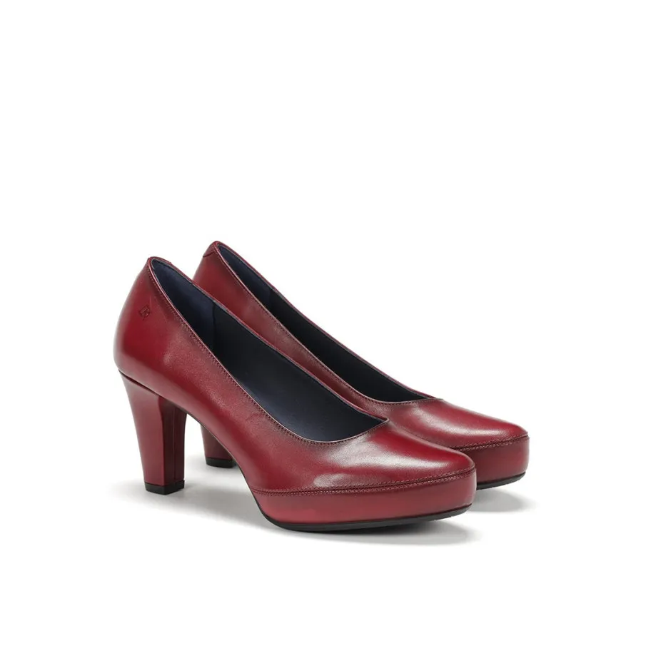  ZAPATO SALON DORKING  BY FLUCHOS DE MUJER BURDEOS. ENVIO Y CAMBIO GRATUITO.