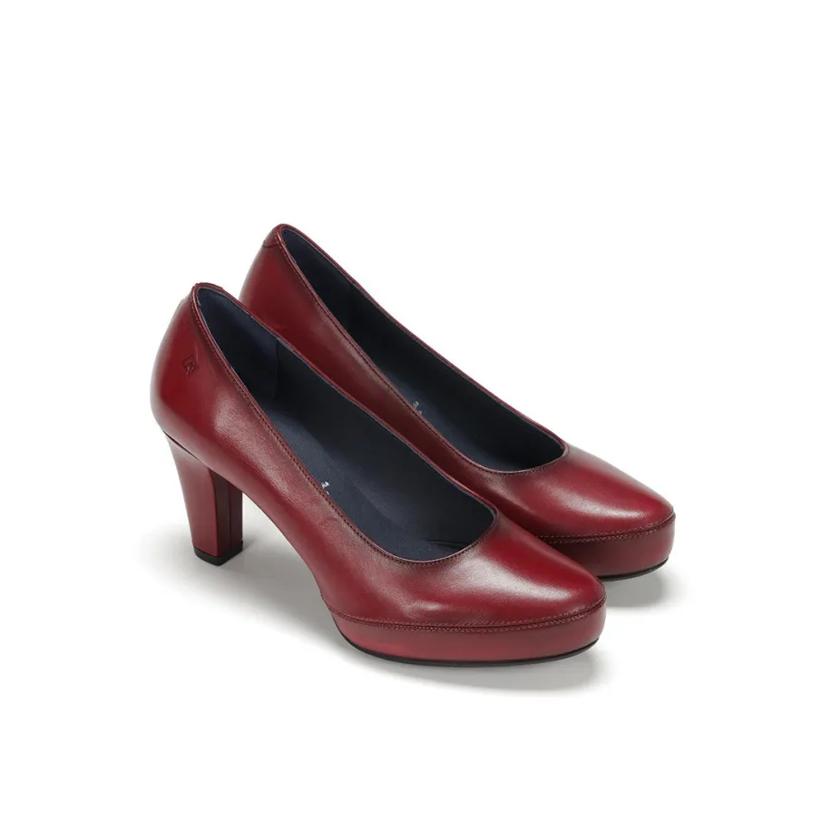  ZAPATO SALON DORKING  BY FLUCHOS DE MUJER BURDEOS. ENVIO Y CAMBIO GRATUITO.
