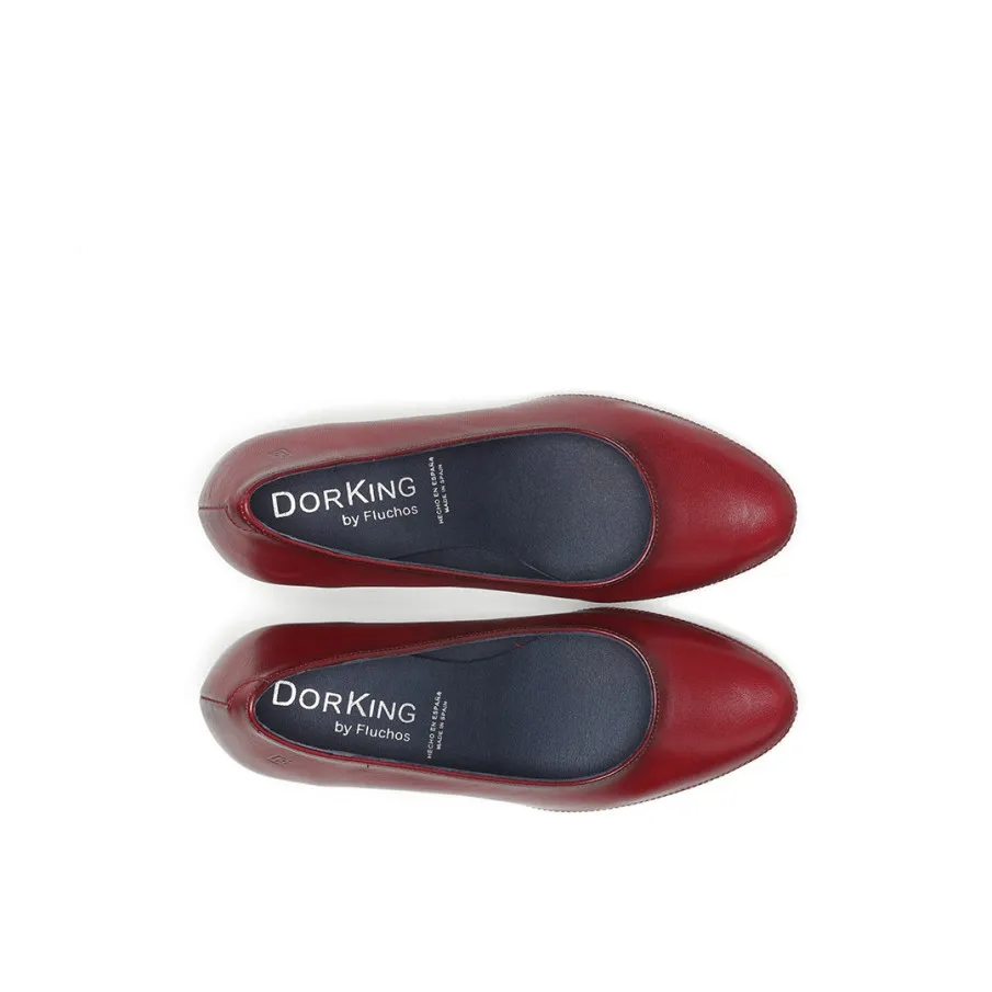 ZAPATO SALON DORKING  BY FLUCHOS DE MUJER BURDEOS. ENVIO Y CAMBIO GRATUITO.