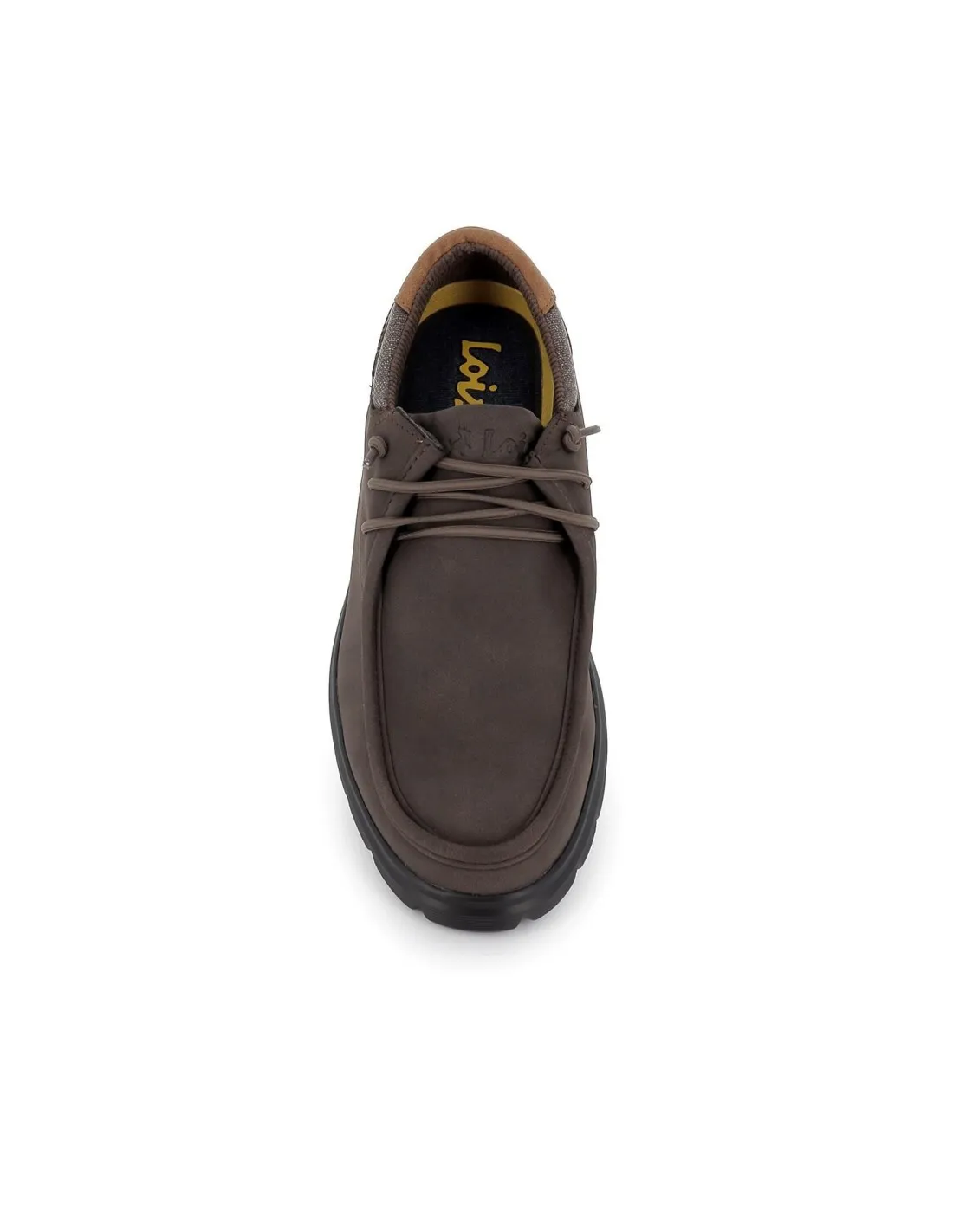 Zapato sport marron cordones elasticos para hombre Lois