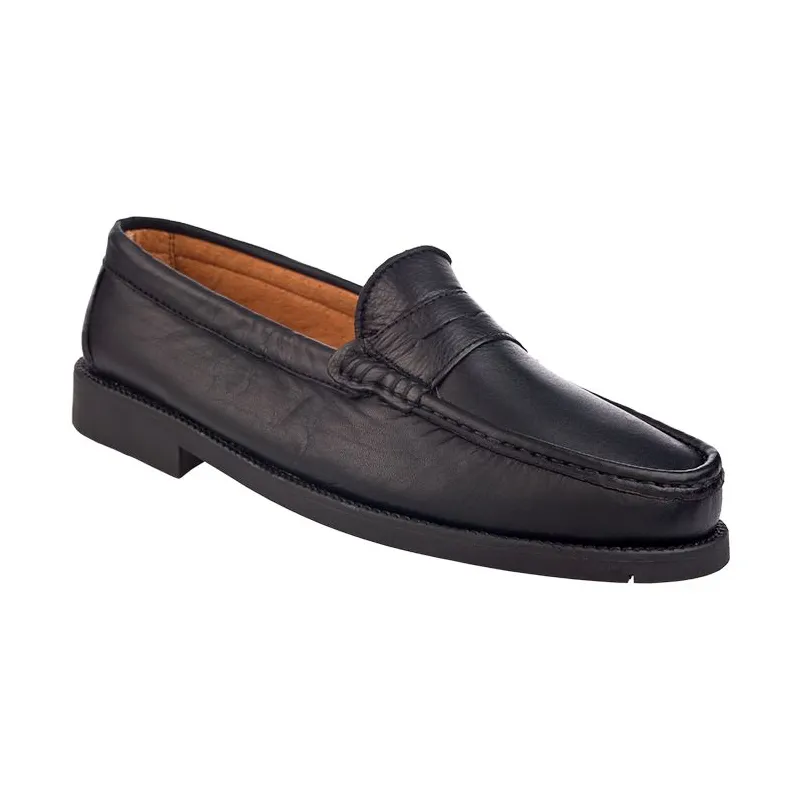 Zapatos Castellanos Hombre Piel Blanda Antifaz Piso Goma 501 Negro, de Latino