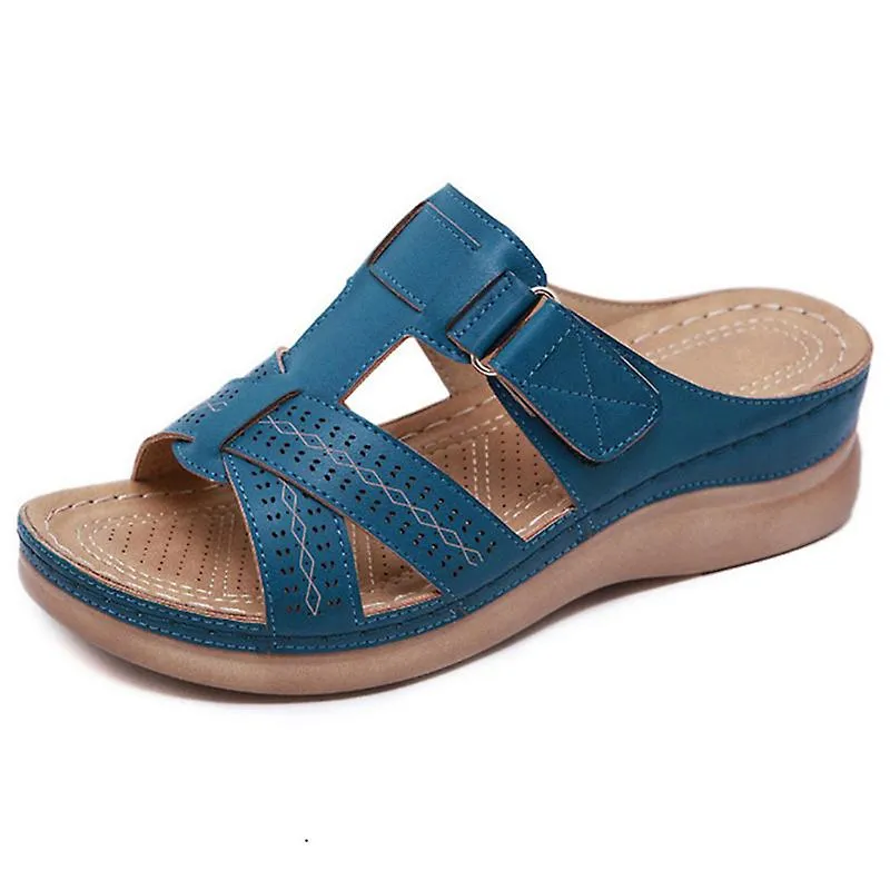 Zapatos ortopédicos para damas Sandalias de punta abierta Zapatillas de plataforma para damas Summer Beach Rubber Soft Sole