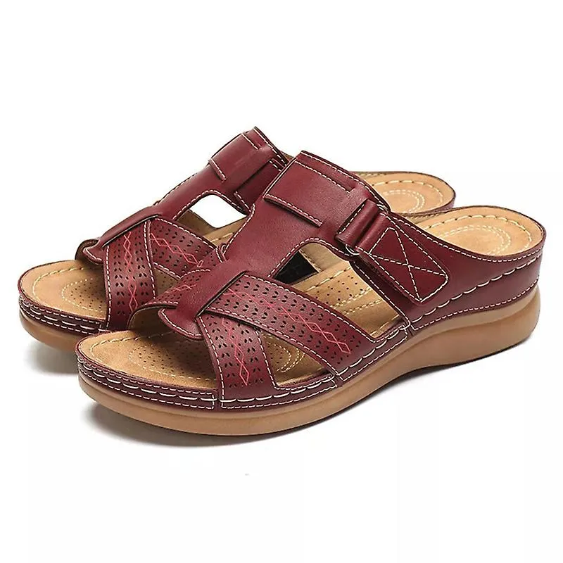 Zapatos ortopédicos para damas Sandalias de punta abierta Zapatillas de plataforma para damas Summer Beach Rubber Soft Sole