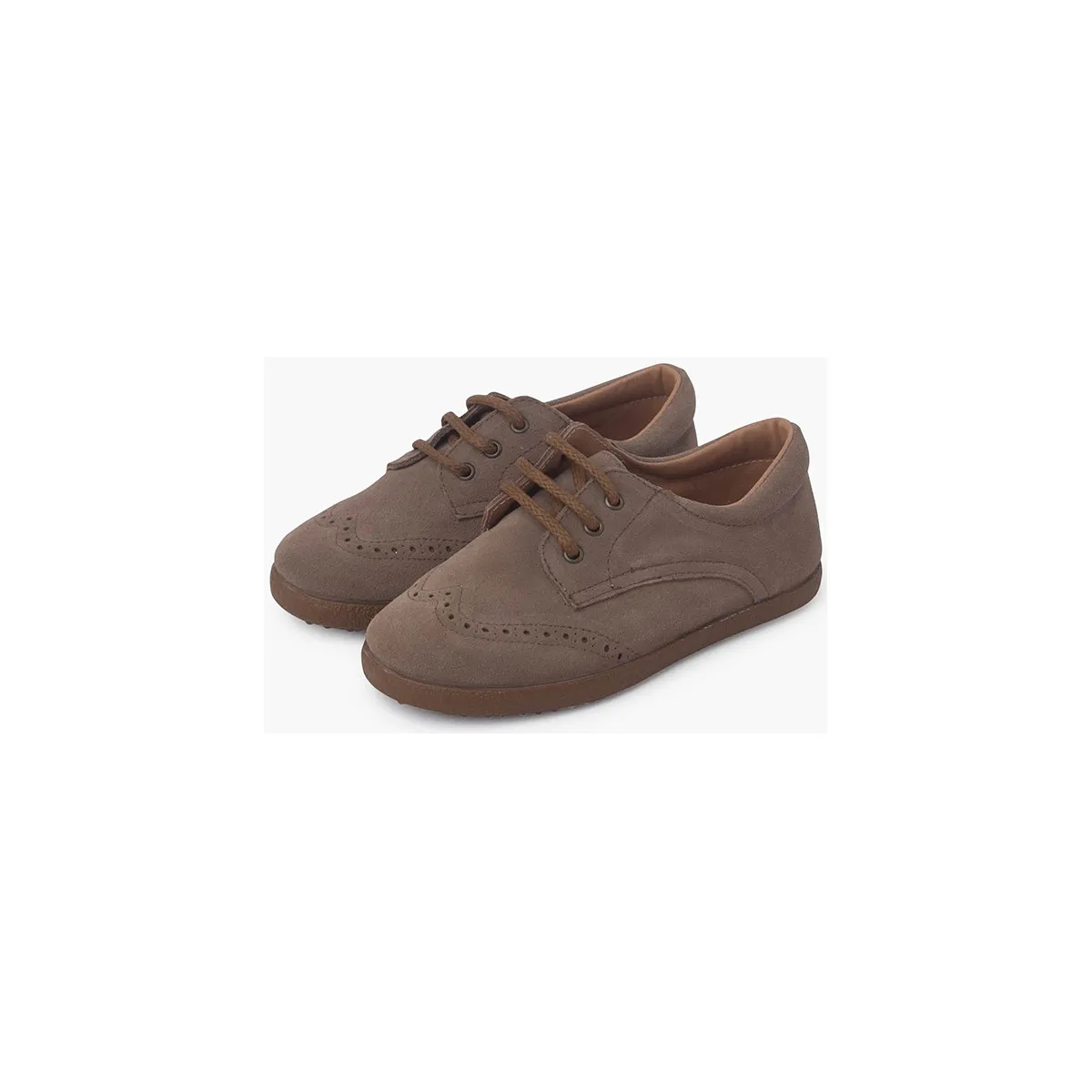 zapatos oxford serraje suela caramelo