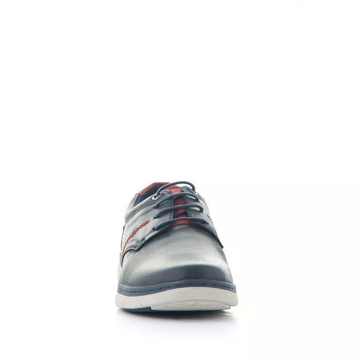 Zapatos sport Vicmart azules con cordones y detalle en contrafuerte rojo
