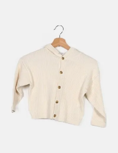 Zara Chaqueta punto con capucha