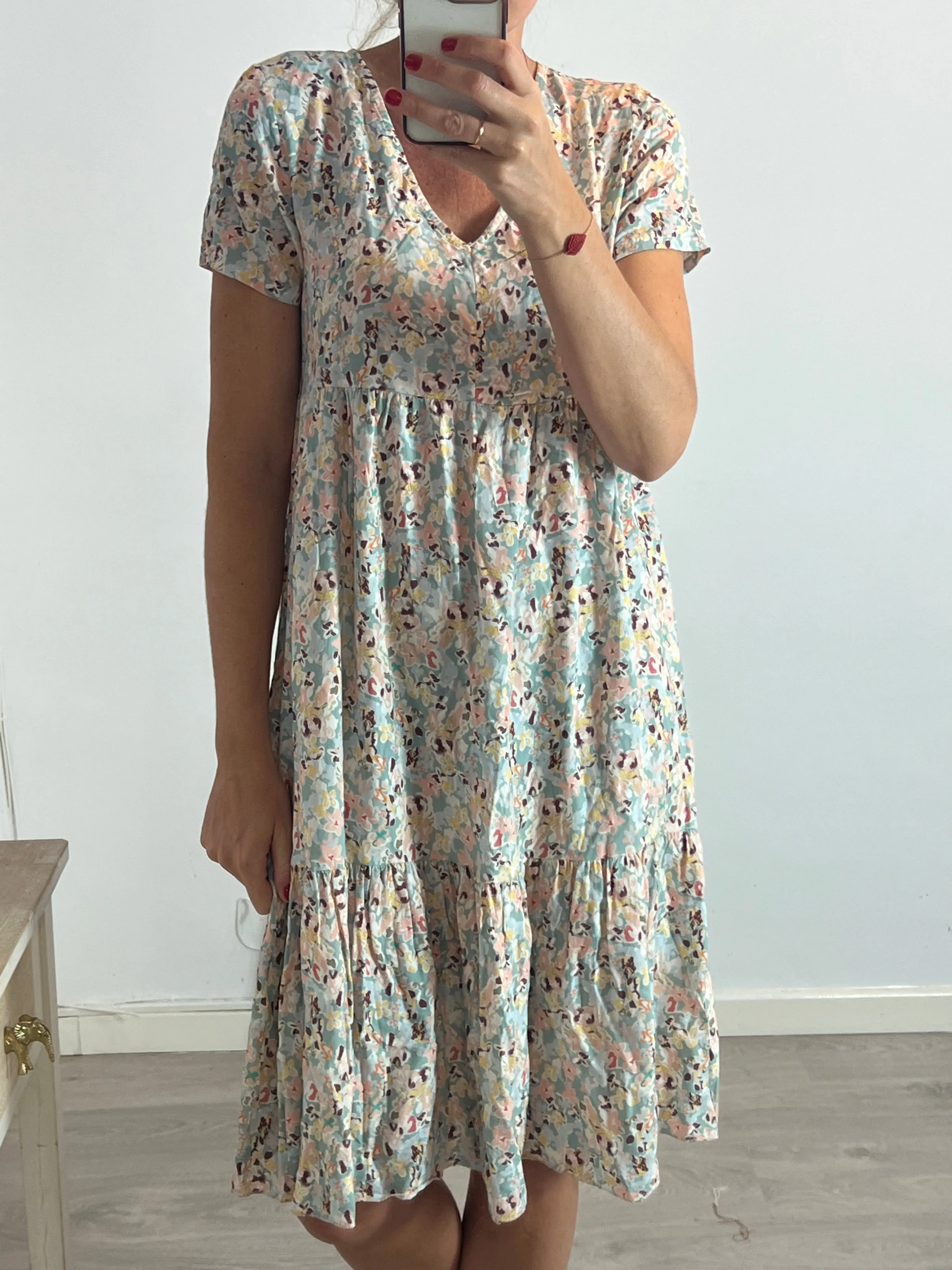 ZÚA. Vestido midi estampado. TU (M/L)